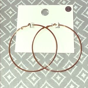 Forever 21 Rose Gold Hoop Earrings